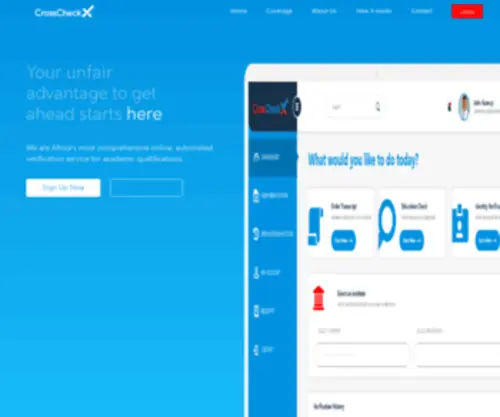 Crosscheck.africa(Best Education checks and Transcript request portal) Screenshot