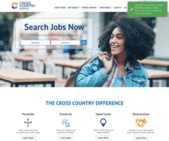 Crosscountry.com(Cross Country Healthcare) Screenshot