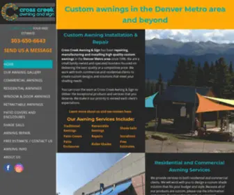 Crosscreekawningco.com(Custom Awnings Denver) Screenshot