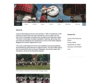 Crosscreekpipesanddrums.org(Cross Creek Pipes and Drums) Screenshot