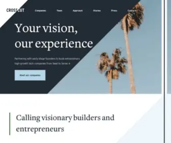 Crosscut.vc(Early-stage venture capital investors in LA) Screenshot