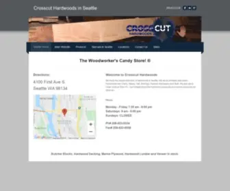 Crosscutseattle.com(Crosscut Hardwoods in Seattle) Screenshot