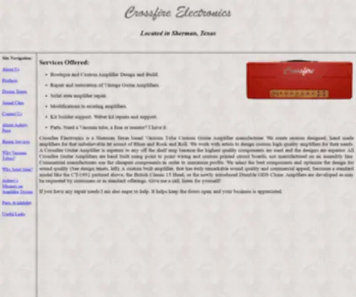 Crossfireelectronics.com(Crossfire Electronics) Screenshot