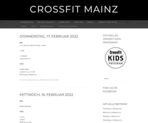 Crossfit-Mainz.de(Facit Omnia Voluntas) Screenshot