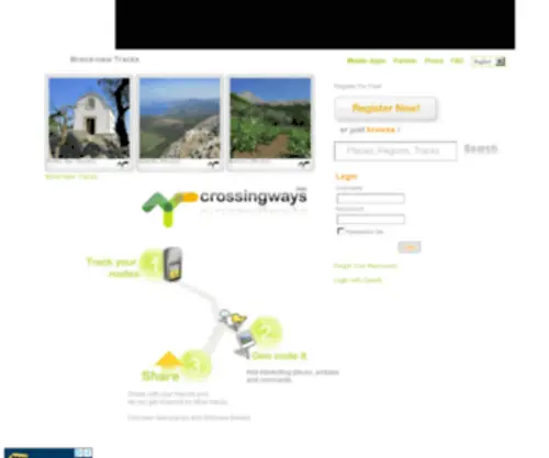 Crossingways.com(The new GPS Trackportal) Screenshot