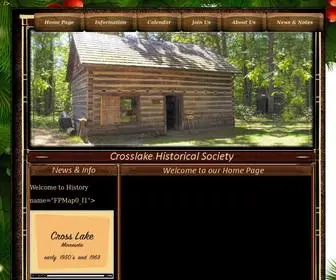 Crosslakehistoricalsociety.org(CAHS Index) Screenshot