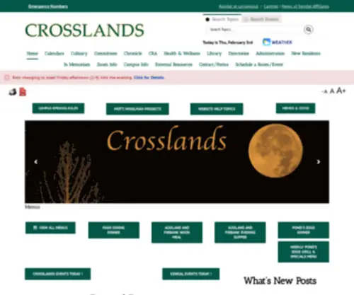 Crosslandsres.org(Crosslands Resident Web Site) Screenshot