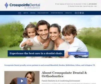 Crosspointedental.com(Top Family Dentist Mansfield TX) Screenshot