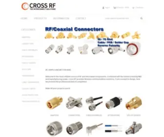 Crossrf.com(RF Professional's source for Interconnect Solutions) Screenshot