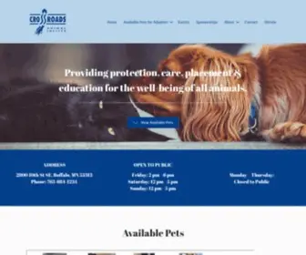 Crossroadsshelter.org(Crossroads Animal Shelter...Shelter) Screenshot