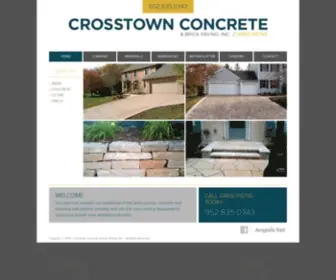 Crosstownconcrete.com(Crosstown Concrete & Brick Paving Inc) Screenshot