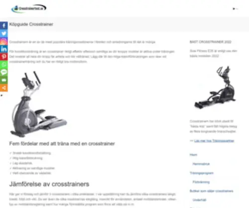 Crosstrainertest.se(Bäst) Screenshot