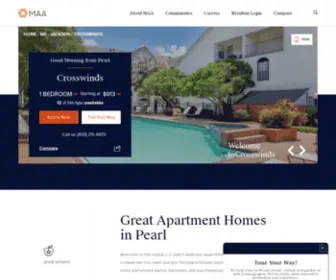 Crosswindsapts.com(Apartments in Pearl) Screenshot