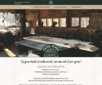 Crosswindssawmill.com(CROSSWINDS SAWMILL) Screenshot