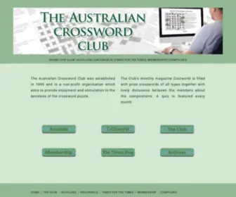 Crosswordclub.org(The Australian Crossword Club) Screenshot