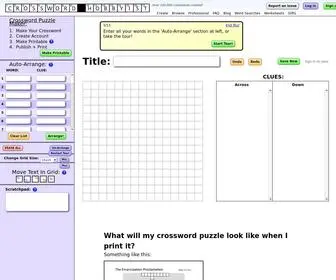 Crosswordhobbyist.com(Create Your Own Crossword) Screenshot