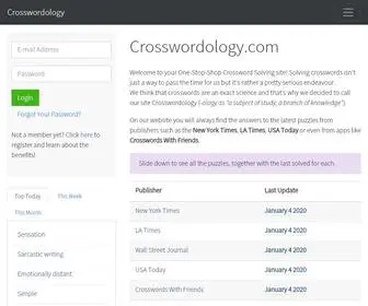 Crosswordology.com(The science of crossword solving) Screenshot