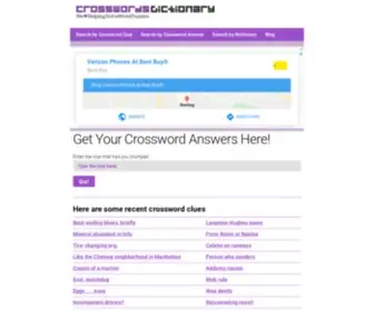 Crosswordsdictionary.com(Crosswordsdictionary) Screenshot