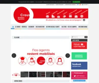 Crous-Bordeaux.fr(Crous de Bordeaux) Screenshot