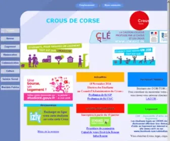 Crous-Corse.fr(Crous de Corse) Screenshot