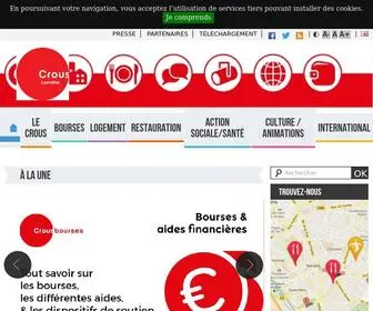 Crous-Lorraine.fr Screenshot