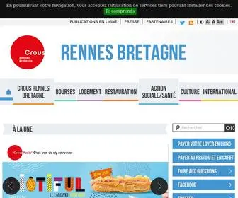 Crous-Rennes.fr(Le site du Crous Rennes Bretagne) Screenshot