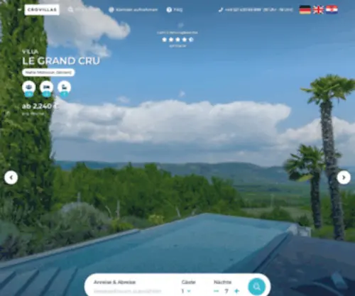 Crovillas.com(Kroatien Luxus Villa & Ferienvilla mieten) Screenshot