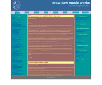 Crow-CAW.com(Crow caw music works) Screenshot