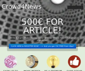 Crowd4News.com(The new way to make money FAST & EASIER writing premium content) Screenshot