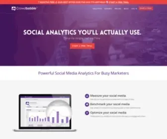 Crowdbabble.com(Social Media Analytics) Screenshot