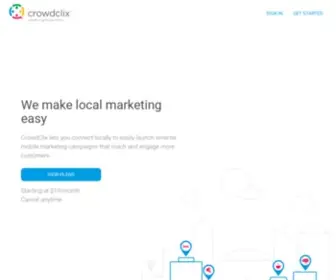 Crowdclix.com(We make local marketing easy) Screenshot