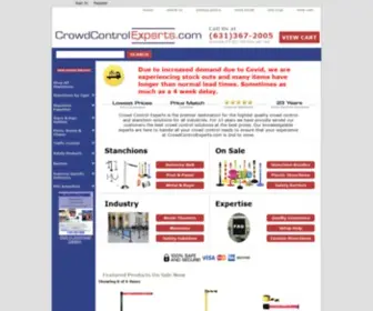 Crowdcontrolexperts.com(Crowd Control Stanchions) Screenshot