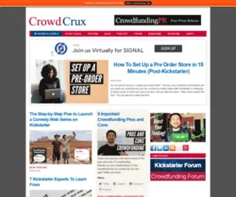 Crowdcrux.com(Crowdfunding, Kickstarter, and Indiegogo Tips) Screenshot