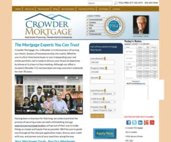 Crowder.com(Mortgage Broker in Boulder) Screenshot