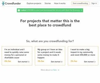 Crowdfunder.co.uk(Crowdfunder UK) Screenshot