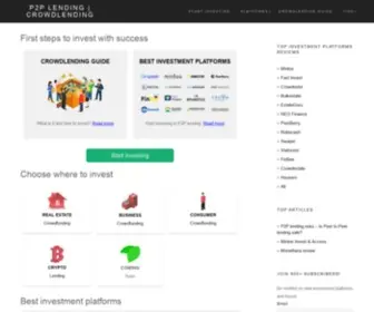 Crowdfunding-Platforms.com(Learn to Invest from Home) Screenshot