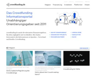 Crowdfunding.de(Das Crowdfunding Informationsportal) Screenshot