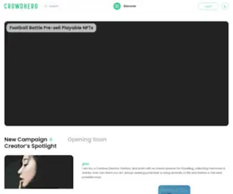 Crowdhero.co(A global crowdfunding and NFT based platform) Screenshot