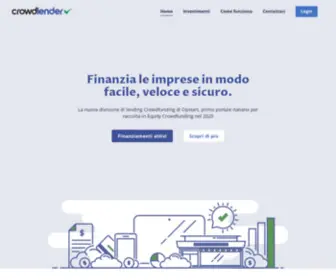 Crowdlender.it(Il portale di lending crowdfunding di Crowdbase) Screenshot