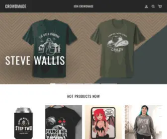 Crowdmade.com(The best merch from the creators you love) Screenshot