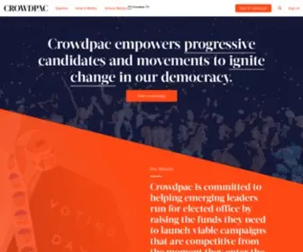 Crowdpac.com(Crowdfunding for politics) Screenshot