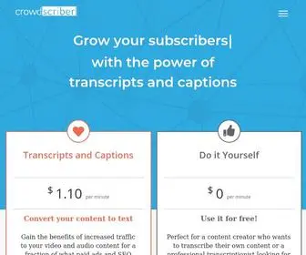 Crowdscriber.com(Home > Crowdscriber) Screenshot