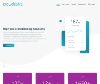 Crowdsofts.com(White label crowdfunding software) Screenshot