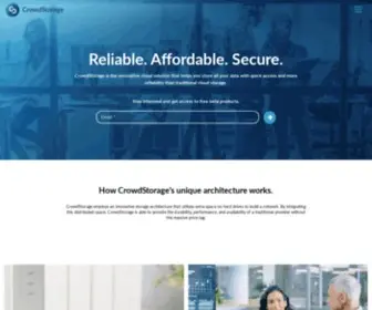 Crowdstorage.com(CrowdStorage uses distributed storage technology) Screenshot