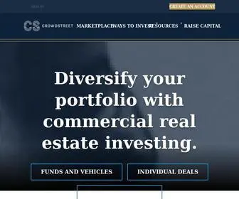 Crowdstreet.com(Online Commercial Real Estate Investing Platform) Screenshot