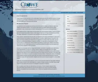 Croweforeignservices.com(Crowe Foreign Services) Screenshot