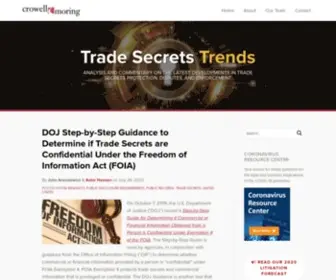 Crowelltradesecretstrends.com(Crowell & Moring’s Trade Secrets Trends blog) Screenshot