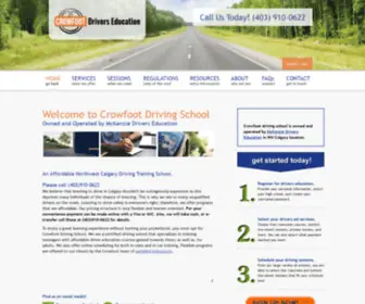 Crowfootdrivers.ca(Northwest Calgary Driving School) Screenshot