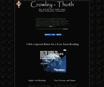 Crowley-Thoth.com(Free Tarot Reading with Original Crowley Thoth Cards and Descriptions) Screenshot