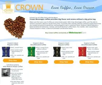 Crown-Beverage.com(Coffee by Crown Beverages) Screenshot